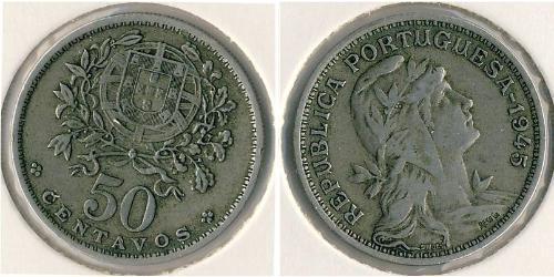 50 Centavo Estado Novo (Portugal) (1933 - 1974) Kupfer/Nickel 