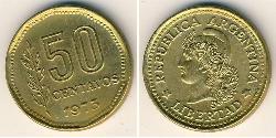 50 Centavo Argentinien (1861 - ) Laiton 