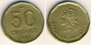 50 Centavo Argentinien (1861 - ) Laiton 