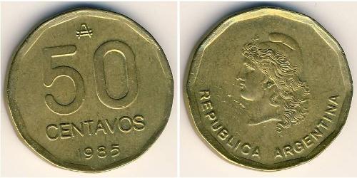 50 Centavo República Argentina (1861 - ) Latón 