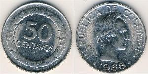 50 Centavo Colombia (1886 - ) Nichel 