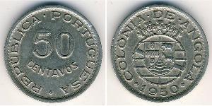 50 Centavo Portuguese Angola (1575-1975) Níquel/Bronce 