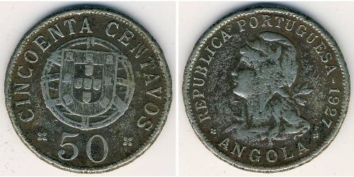 50 Centavo Portuguese Angola (1575-1975) Níquel/Bronce 