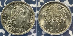50 Centavo Estado Nuevo (Portugal) (1933 - 1974) Níquel/Cobre 