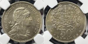 50 Centavo Estado Nuevo (Portugal) (1933 - 1974) Níquel/Cobre 