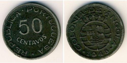 50 Centavo Portuguese Angola (1575-1975) Níquel/Cobre 