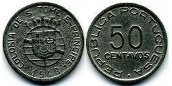 50 Centavo Santo Tomé y Príncipe (1469 - 1975) Níquel/Cobre/Zinc 