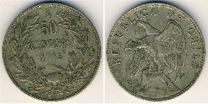 50 Centavo Chile Plata 