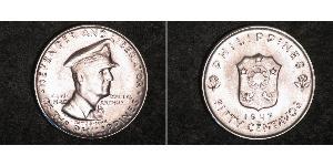 50 Centavo Filipinas Plata Douglas MacArthur (1880 - 1964) 