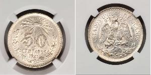 50 Centavo México (1867 - ) Plata 