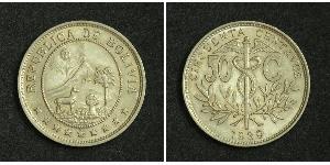 50 Centavo Bolivia (1825 - ) Rame 