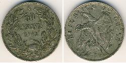50 Centavo Chile Silber 