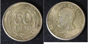 50 Centavo El Salvador Silber 