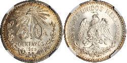 50 Centavo Mexiko (1867 - ) Silber 