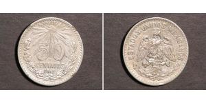 50 Centavo Mexiko (1867 - ) Silber 