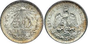 50 Centavo Mexiko (1867 - ) Silber 