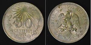 50 Centavo Mexiko (1867 - ) Silber 