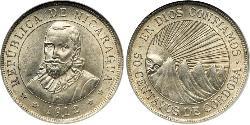 50 Centavo Nicaragua (1821 - ) Silber 