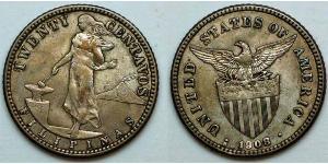 50 Centavo Philippinen Silber 