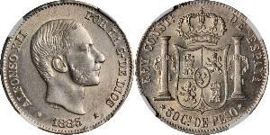 50 Centavo Philippinen Silber 