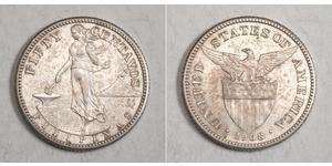 50 Centavo Philippines Silver 