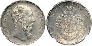 50 Centavo Second Mexican Empire (1864 - 1867) Silver Maximilian I of Mexico (1832 - 1867)
