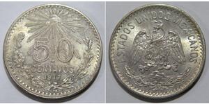 50 Centavo United Mexican States (1867 - ) Silver 