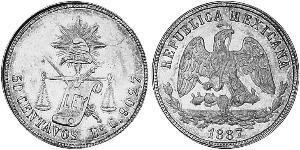 50 Centavo United Mexican States (1867 - ) Silver 
