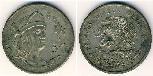 50 Centavo United Mexican States (1867 - ) Silver 