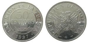 50 Centavo Plurinational State of Bolivia (1825 - ) Steel 