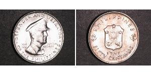 50 Centavo 菲律宾 銀 Douglas MacArthur (1880 - 1964) 