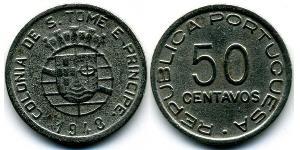 50 Centavo 圣多美和普林西比 銅/镍/Zinc 