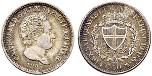 50 Centesimo Italie Argent 