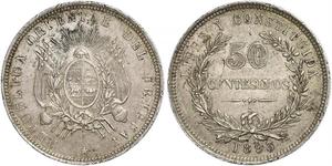 50 Centesimo Uruguay Argent 