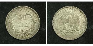 50 Centesimo Uruguay Argent 