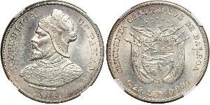 50 Centesimo Panamá Argento Vasco Núñez de Balboa (1475 – 1519)