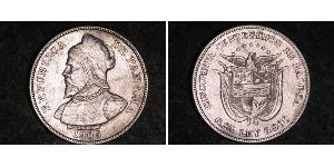 50 Centesimo Panamá Argento Vasco Núñez de Balboa (1475 – 1519)