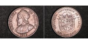 50 Centesimo Panamá Argento Vasco Núñez de Balboa (1475 – 1519)