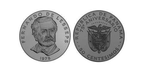 50 Centesimo Panama Kupfer/Nickel Ferdinand de Lesseps(1805 – 1894)