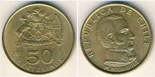 50 Centesimo Chile Latón 