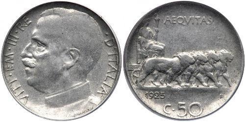 50 Centesimo Kingdom of Italy (1861-1946) Nickel Viktor Emanuel III. (Italien) (1869 - 1947)