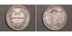 50 Centesimo Uruguay Silber 