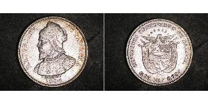 50 Centesimo Republic of Panama Silver Vasco Núñez de Balboa (1475 – 1519)