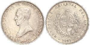 50 Centesimo Uruguay (1825 - ) Silver José Gervasio Artigas