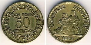 50 Centime Tercera República Francesa (1870-1940)  Aluminio/Bronce 