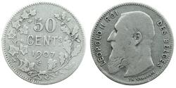 50 Centime Belgique Argent 