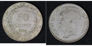 50 Centime Belgique Argent 