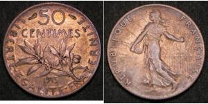 50 Centime France Argent 