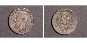 50 Centime Stato Libero del Congo (1885 - 1908) Argento Leopold II (1835 - 1909)