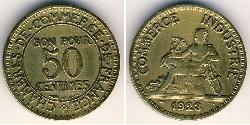 50 Centime Dritte Französische Republik (1870-1940)  Bronze/Aluminium 